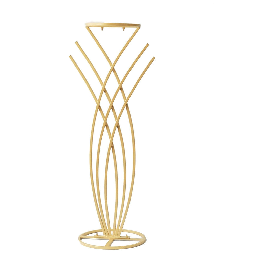 Gold Metal Mermaid Tail Flower Frame Table Centerpiece, Wedding Floral Display Stand 4ft Tall