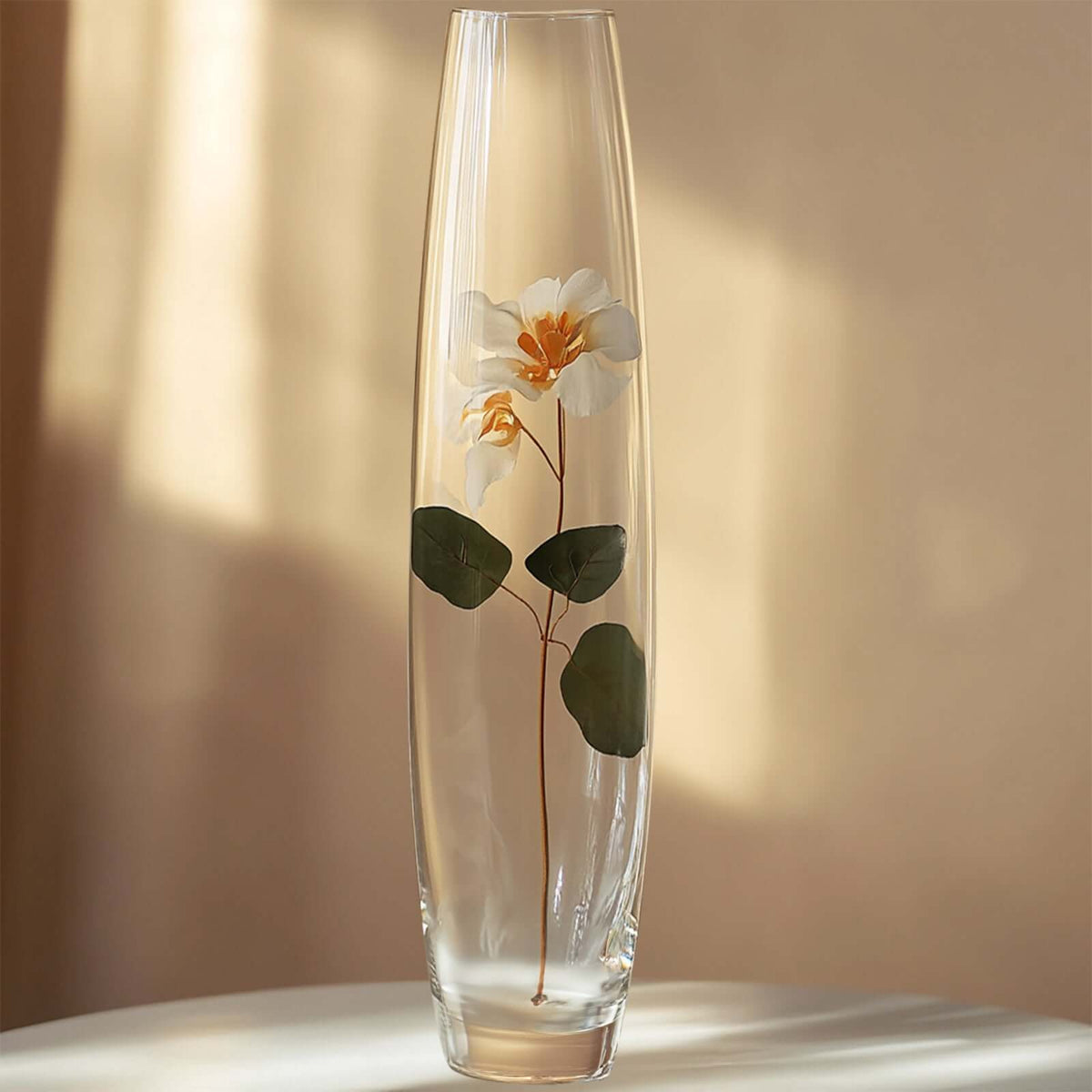 Glass Vase Heavy Duty Cylinder Design 31" Clear - Tapered Floral Centerpiece for Wedding Tables