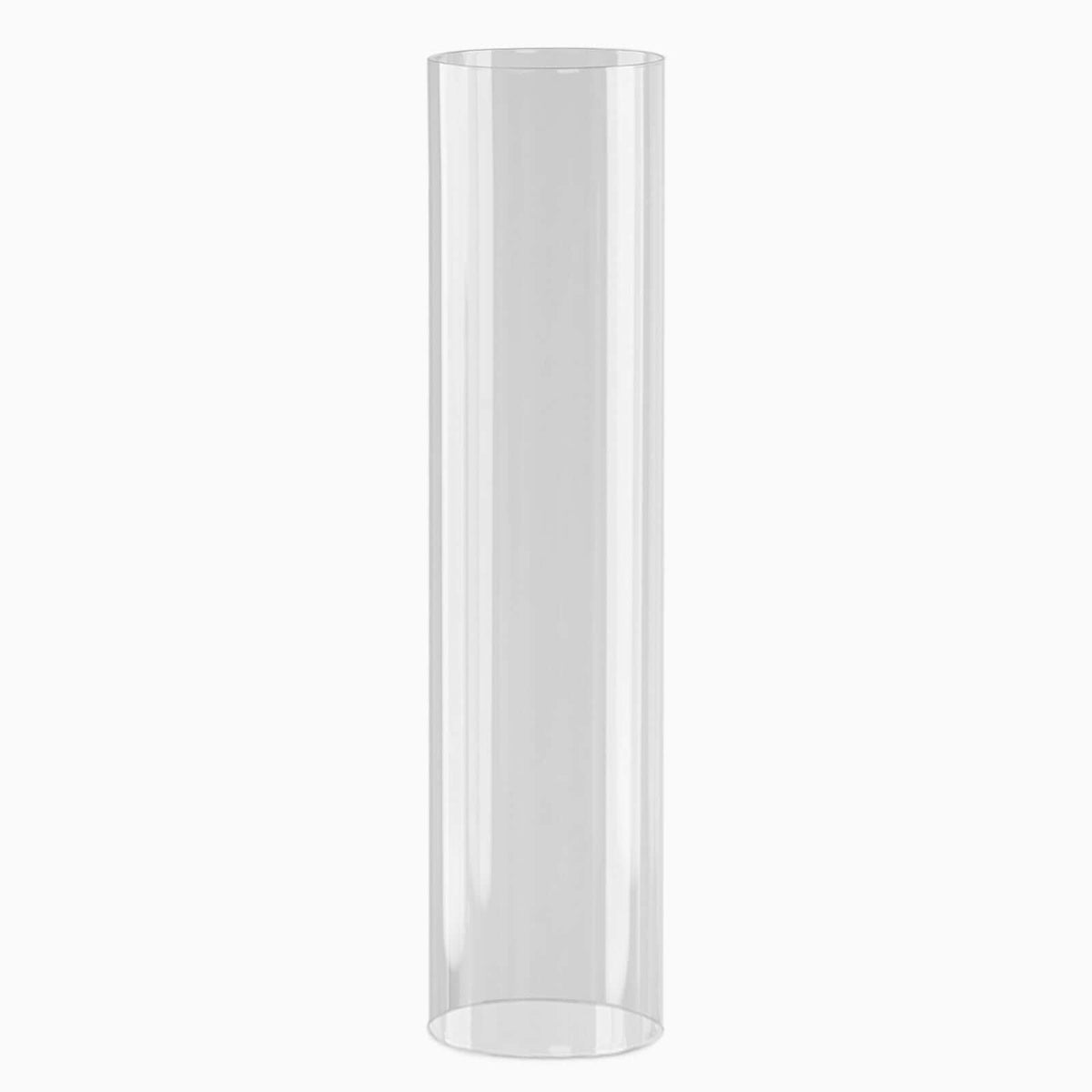 2-Pack Glass Candelabra Shades Open End Hurricane Design 24" Clear - Stylish Table Centerpiece for Weddings & Gatherings