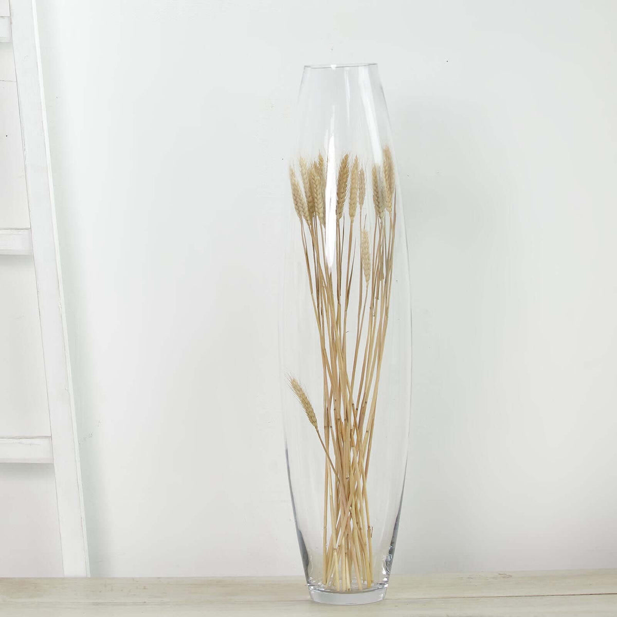 Glass Vase Heavy Duty Cylinder Design 31" Clear - Tapered Floral Centerpiece for Wedding Tables