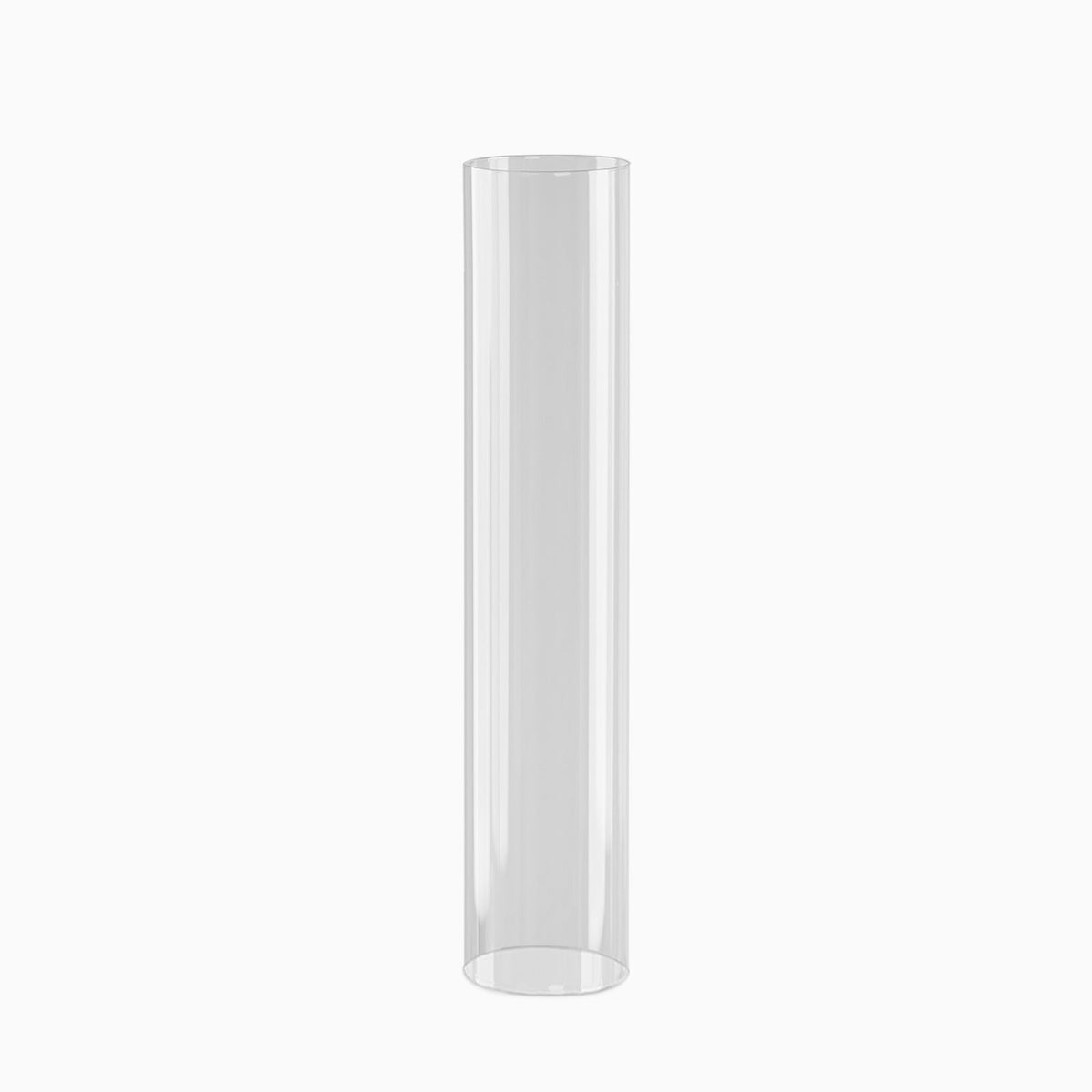 2-Pack Glass Pillar Hurricane Candle Shades 14" - Clear Chimney Tube with 2.25" Wide Open Ends